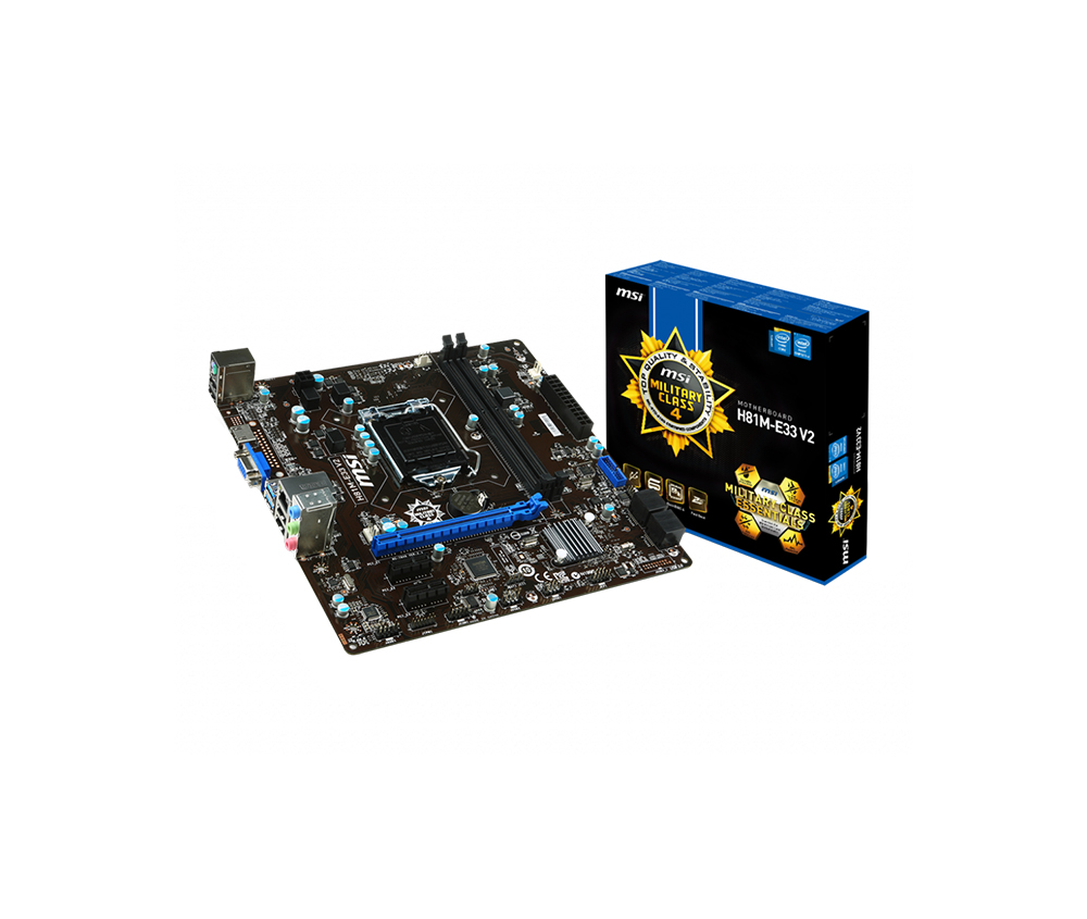MSI H81ME33 V2 Socket LGA1150 Intel H81 Express Chipset MicroATX